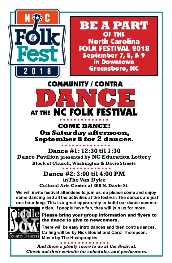 community contra dance at nc folk festival greensboro fiddle bow country dancers fiddle bow country dancers